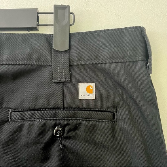 Carhartt Black Blended Twill Flate Front Work Pants Men's Size 36 x 32 - Picture 3 of 7
